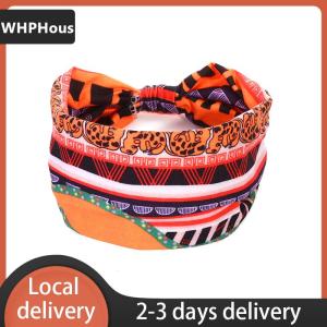 [COD] WHPHous Ship within 24 hours Fashion Cotton Stretch Headband African Pattern Print Twist Style Elastic Hair Band Wide Hairbands Bandana Turban Knot Headwrap
