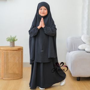 Malano Style - Gamis (Nada) Set Gamis Syari Anak Perempuan Usia 3-12 Tahun