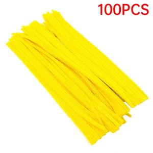 100Pcs Fuzzy Wire Flower Set Colorful Chenille Stems Stick Twisting Bar Bouquet Handmade DIY Toys