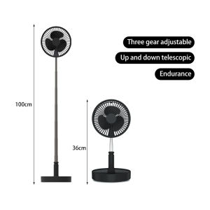 7200mAH Rechargeable Portable Fan USB Folding Fan Mini Desktop Fan Retractable Standing Fan Adjustable Height 可伸缩风扇