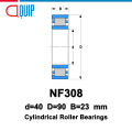 NF305 NF308 NF309 ตลับลูกปืนเม็ดทรงกระบอก รังเหล็ก ( Cylindrical Roller Bearings ). 
