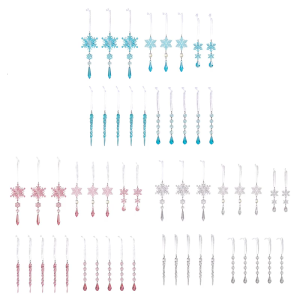 Acrylic Đồ treo trang trí rõ ràng shatterproof bông tuyết trang trí giáng sinh cho cây và nhà lễ hội giọng