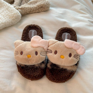 [Free Shipping] WomenS Thick-Soled Height-Increasing Slippers 2025 Autumn New Model Suitable For Petite Individuals Slimming High-Heeled Cotton Slippers
