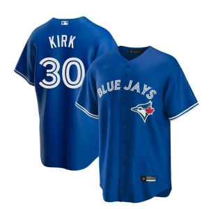 MLB Toronto Blue Jays 30 # Kirk home and away embroidered baseball jerseys wholesale