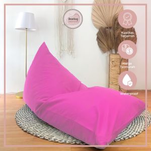 Bean bag Triangle OUTDOOR INDOOR  Plus Isi SiaP Pakai Size L WATERPROOF Adem Dan Lembut