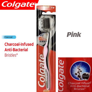 Colgate Charcoal Slimsoft Toothbrush / Available in 4 colours /Charcoal-Infused Anti-Bacterial Bristles Toothbrush