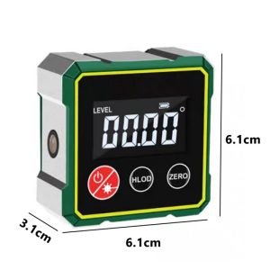4-Side Strong Magnetic Digital Angle Finder Led Backlight & Dual Laser / Cube Inclinometer For Woodworking Tablesaw