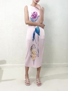 Z3078-17 One Size (45-75kg) Sanzhai R Blooming National Style New Chinese Sleeveless Vest Summer Ruffle Hip Dress Women