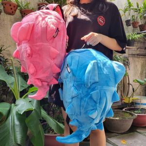 (GIÁ NHƯ BÊN DƯỚI) Balo khủng long vải NHUNG cỡ vừa nhiều màu sắc để lựa chọn