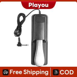 PLAYOU Sustain Pedal with Polarity Switch for MIDI Keyboard Synth Digital Pianos Electronic Drum Electric Piano
