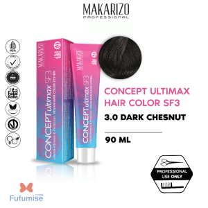 MAKARIZO Professional Concept Ultimax Hair Color SF3 90ml Series | Perwarna Rambut | Vegan Hair Color System | FUFUMISE