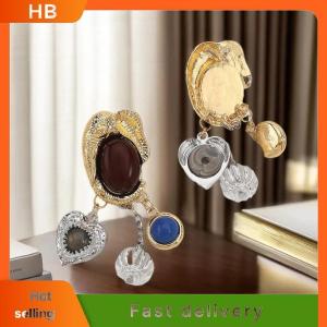 HB Retro Luxuriou Necklace Earrings Set Bohemian Resin Gemstone Beaded Jewelry For Women Party Gift