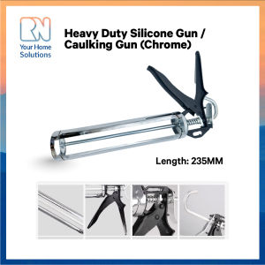 Heavy Duty Silicone Gun / Caulking Gun (Chrome/Orange)