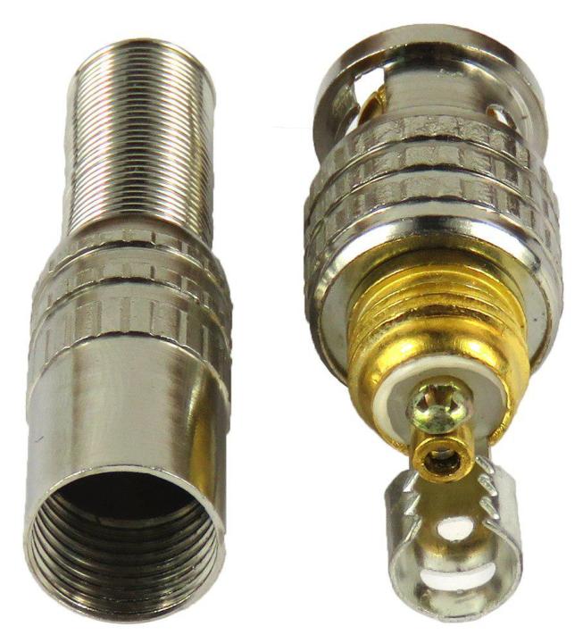 10 Pcs BNC Adapter RG6 BNC Connecor CCTV Camera Connector BNC Male ...