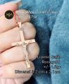 Liontin salib emas rosegold 750 kadar 17k. 