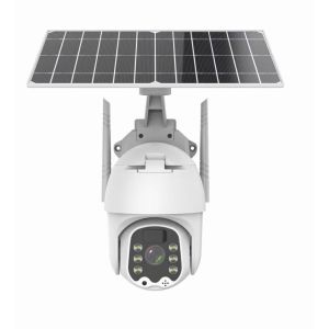 4G LTE SIM Card / WIFI - Free Batteries - I-CAM+ APP Solar Camera 5MP Outdoor Wireless PTZ IP CCTV Camera Home Security