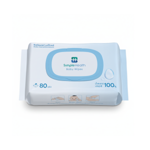 Simpskincare ทิชชู่แบบห่อ ทิชชู่เปียก Wet wipes ไร้สารเคมี อ่อนโยนต่อผิว 80แผ่น