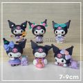 Action Figure KUROMI x MY MELODY - Miniatur Pajangan Topper Kue Mainan Hello Kitty Kurumi Melodi Cinnamoroll. 
