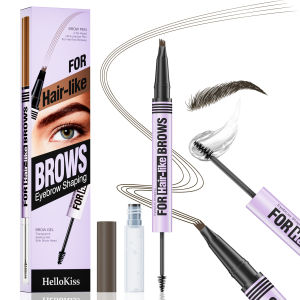 1PC Double-Ended Waterproof Eyebrow Pencil - Non-Fading Precise Application for Long-Lasting Brow Makeup