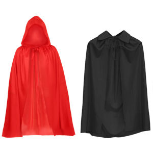 Christmas gift 【AYLMER】 Halloween Costume for men woman kids Female Girl Boy adult Death Scary Devil Role Red Black Witch Vampire Long Cape Cloak Hooded