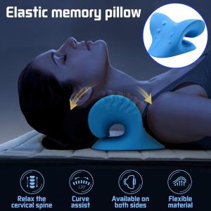 Neck Shoulder Stretcher Relaxer Cervical Chiropractic Traction Device Pillow for Pain Relief Cervical Spine Alignment Women Men Gift