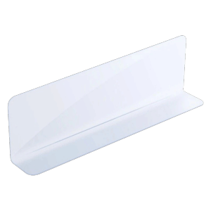 QUA ic Shelf Divider Panels 35cm Transparent Display Rack Separator Commodity Divider L-Shaped Under Couch Blocker Supermarket