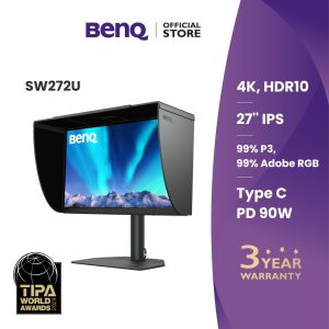 BenQ SW272U 27-inch 4K Photographer Monitor | Adobe RGB Wide Color | USB-C 90W PD