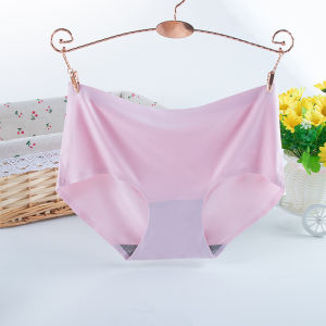 ชุดชั้นในผ้าไหมน้ำแข็งไร้รอยต่อ ดีไซน์เอวต่ำ สบายๆ สำหรับผู้หญิง