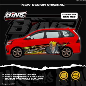 BNS08-STIKER DECALL CALYA AVANZA XENIA ERTIGA SIGRA FREE CUSTOM GAMBAR DESIGN DAN TULISAN KEKINIAN