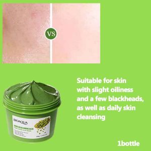Cleansing mud mask Blackhead mask Clay mask 100g clean old keratin Moisturize and smooth skin Adjust oil balance Oil Controlling Mask Anti Acne Mask MUNG BEAN MASK 100g Whitening Mask Deep Pore Cleansing Masque Purify And Minimize Pores
