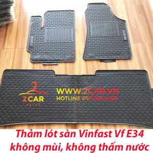 Thảm sàn Thảm lót sàn xe Vinfast VFE34 / Nerio Green VF E34 cao su đúc vân quả trám không mùi MẪU NISSIN