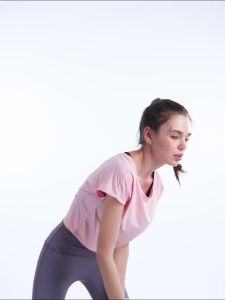 Fashion Quick-Dry Yoga Top Sports Running Short Sleeve Elegant Top Dance Training Stretch Fitness Shirt for Women
