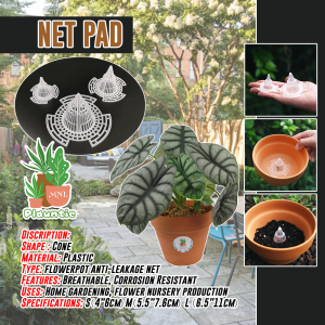 5 PCS Flowerpot hole cone Net Pad plastic orchid drain cover multi meat potting leak proof earth net pad bottom net breathable and leaking