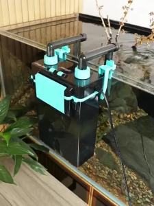 TOPOP HANG-ON-BACK FILTER AQUARIUM POWER FILTER WITH WATER PUMP - QUIET EXTERNAL CANISTER 3-STAGE FILTRATION FOR SMALL FISH TANKS 5CM ULTRA-SHALLOW WATER LEVEL