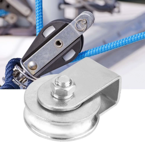 Lifting Wheel 0.3Tons Pulley Roller Professional Sturdy Pulley Block Half-pack Acyclic Bearing Pulley Block Wire Rope