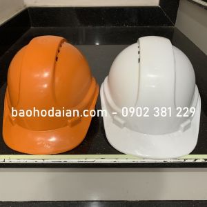 Nón bảo hộ lao động có lỗ thông hơi khóa vặn- thông thoáng da đầu N011