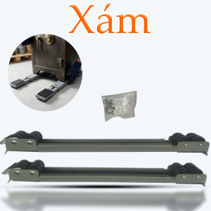 Cặp thanh trượt chuyển đồ 40~69cm tải 200kg có bánh xe di chuyển điều chỉnh kích thước