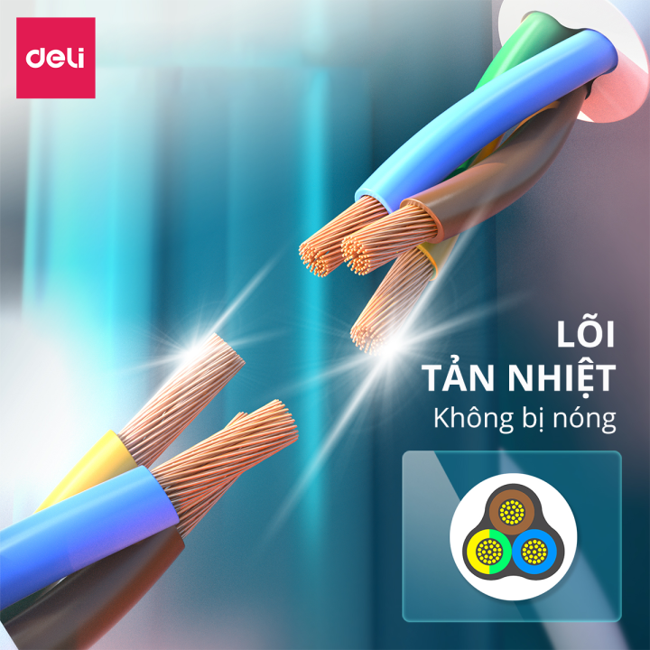 Ổ Cắm Điện Đa Năng DELI, 2-12 Ổ Cắm, Ổ Cắm Vuông, Hình Tháp Có Cổng USB ...