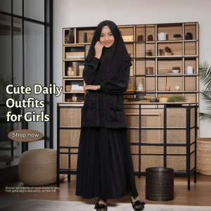 BAJU ANAK GAMIS NIBRAS LAIKA BLACK