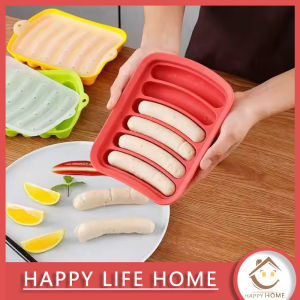 Cetakan Sosis Silikon / Cetakan Sosis Kecil Bahan Premium Silikon / Food Grade Silicone Sausage Mold / Cetakan Sosis Kue Telur Puding Es Silikon / Cetakan Pembuat Sosis Hot Dog Handmade 6 IN 1