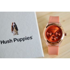 Jam Tangan Wanita HUSH PUPPIES Rubber / Karet DT-033 Box Ekslusive & Baterai Cadangan