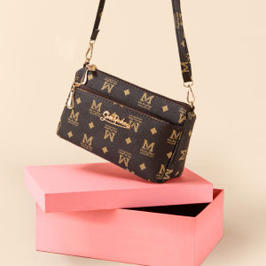 SEA YADOU กระเป๋าสะพายข้างผู้หญิงกระเป๋าสะพายลายเก่าย้อนยุคกระเป๋าถือ