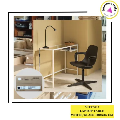 Furniture Treks Authentic Vittsjo Laptop Table Glass 100x36 cm