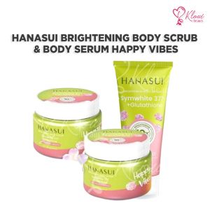 HANASUI Body Serum & Body Scrub || Brightening Body Serum & Body Scrub || With Symwhite377 + Glutathione Mencerahkan & Menghidrasi Kulit || Serum Badan || Pencerah Tubuh
