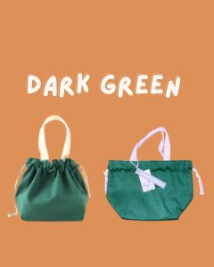 Canvas Drawstring Tote Bag | Korean Style Mini Lunch Bag | Reusable Hand Carry Bag | Aesthetic Everyday Lunch Bag | Parents Diaper Bag