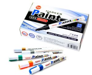 Combo 5 Bút sơn nhiều màu (Repaint) tẩy trắng phục hồi giày che vết nứt đồ nhựa vẽ lốp xe