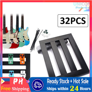 Guitar Effect Pedal Board Aluminum Alloy Pedalboard 14.56*10.78 inch Medium Size With Magic Tape Velcro [COD][Ready Stock]