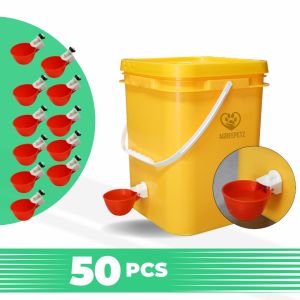 Auto-Fill Poultry nipple less Drinker (50pcs) anti leak feature v1