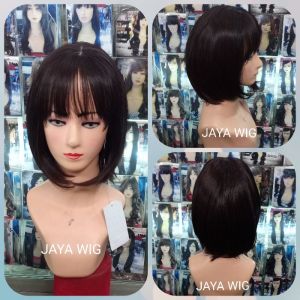 Wig Bob Poni Depan. Wig Rambut Palsu Wanita Model Pendek