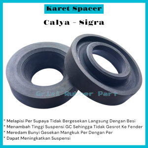 Karet Tatakan Bantalan Peninggi Per Keong Calya Sigra Belakang Set Kanan Kiri Bahan Ban